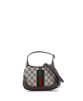 Pre-Owned Balenciaga Mini x Gucci The Hacker Project Jackie 1961 Hobo Bb Coated Canvas