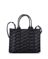 Pre-Owned Balenciaga Small Hardware Tote Bb Monogram Coated Canvas