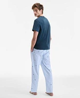 Lacoste Mens Pajama Pants Crewneck T Shirt Separates