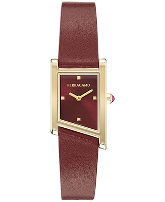 Ferragamo Women's Swiss Asymetrique Leather Strap Watch 22x36mm