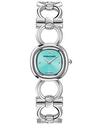 Ferragamo Women's Swiss Double Gancini Stainless Steel Link Bracelet Watch 25mm