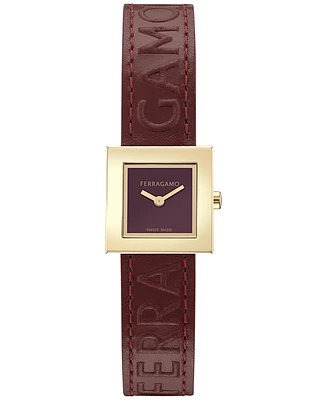 Ferragamo Women's Swiss Portrait Leather Strap Watch 20mm