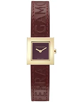 Ferragamo Women's Swiss Portrait Leather Strap Watch 20mm
