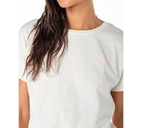 Roxy Juniors' Cotton Love Back-Graphic Crewneck Tee