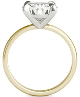 Charles & Colvard Moissanite Classic Basket Solitaire Engagement Ring (3 ct. t.w.) Two-Tone 14k Gold