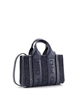 Pre-Owned Chloe Mini Woody Tote Recycled Felt with Leather and Canvas