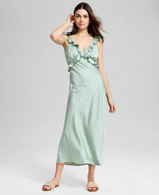 And Now This Women's Crisscross Ruffled Slip Dress, Exclusively at Macy's