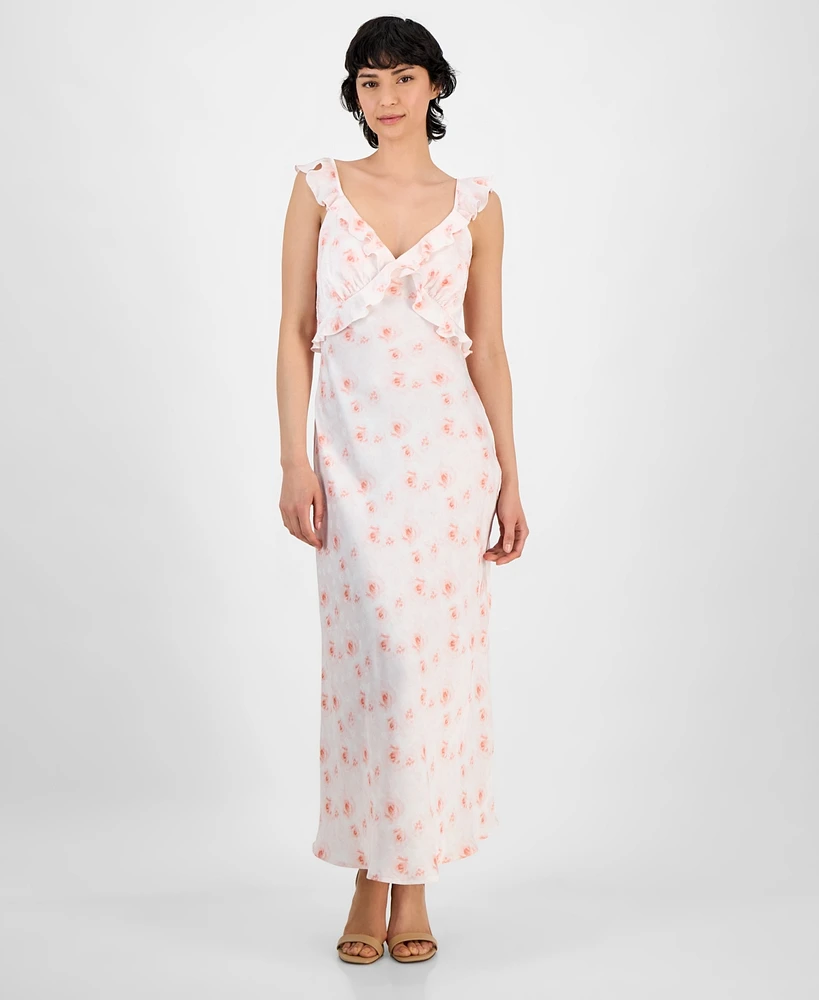 And Now This Women's Crisscross Ruffled Slip Dress, Exclusively at Macy's
