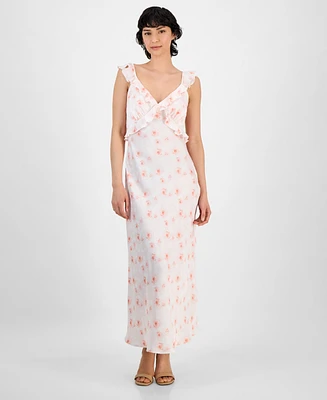 And Now This Women's Crisscross Ruffled Slip Dress, Exclusively at Macy's