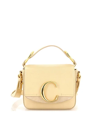 Pre-Owned Chloe Mini C Flap Bag Leather