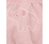 Carter's Baby Girls Elephant Little Character Bodysuits & Pants, 3 Piece Set