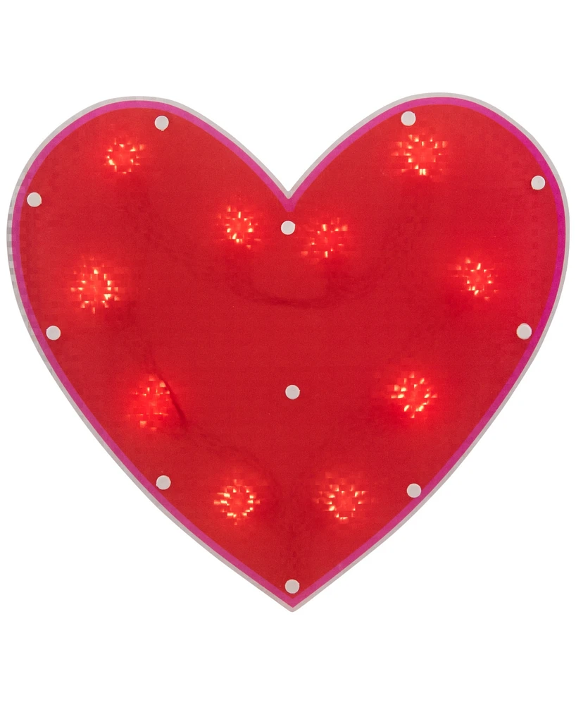 Northlight 13" Lighted Shimmering Heart Valentine's Day Window Silhouette Decoration
