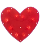 Northlight 13" Lighted Shimmering Heart Valentine's Day Window Silhouette Decoration