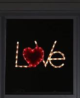 Northlight 17" Lighted "Love" with Heart Valentine's Day Window Silhouette Decoration