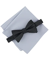 Alfani Men's Inari Dot Bow Tie & Solid Pocket Square Set, Exclusively at Macy's