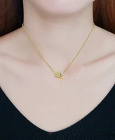 Giani Bernini Cubic Zirconia Heart Pendant Necklace (3/8 ct. t.w.) 18k Gold-Plated Sterling Silver, 16" + 2" extender, Exclusively at Macy's
