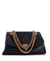 Pre-Owned Dolce & Gabbana Large Devotion Crossbody Bag Quilted Leather Extra