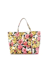 Pre-Owned Dolce & Gabbana Miss Escape Open Tote Printed Saffiano Leather