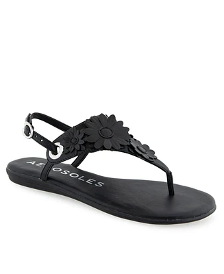 Aerosoles Women's Connie Round Toe Flat Sandals