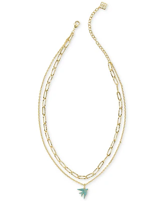 Kendra Scott 14k Gold-Plated Melody Bird Multi Strand Necklace, 16-1/2" + 3" extender