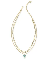 Kendra Scott 14k Gold-Plated Melody Bird Multi Strand Necklace, 16-1/2" + 3" extender