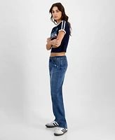 Tinseltown Juniors' High-Rise Boyfriend Jeans