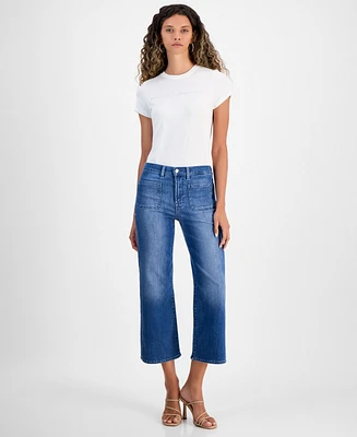 7 For All Mankind Women's Alexa High-Rise Cropped Cotton Jeans