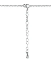 Giani Bernini Cubic Zirconia Cross Pendant Necklace (3/8 ct. t.w.) in Sterling Silver, 16" + 2" extender