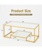 Modern 2-Tier Coffee Table for Stylish Storage and Display in Living Rooms