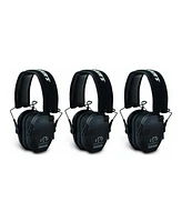 Walker's Razor Slim Electronic Shooting Muffs 3-Pack, Black