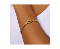 Love Knot Bracelet in 14K Gold-Plated Brass