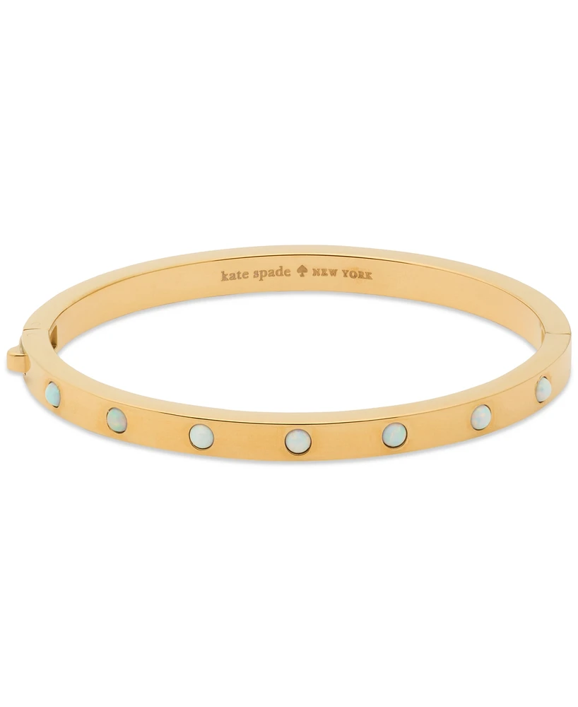 Kate Spade New York Set In Stone Gold-Tone Hinge Bangle Bracelet