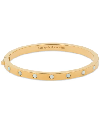 Kate Spade New York Set In Stone Gold-Tone Hinge Bangle Bracelet