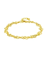 and Now This Silver Gold Infinity Heart Link Bracelet