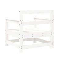 Patio Chairs 2 pcs White Solid Wood Pine