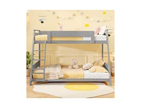 Over Full Low Bunk Bed with Reversible Ladder