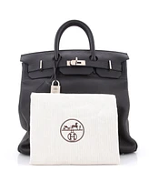 Pre-Owned HERMES Hac 40 Handbag Black Togo with Palladium Hardware