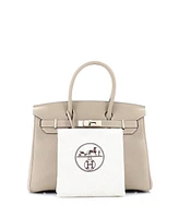 Pre-Owned HERMES Birkin 30 Handbag Grey Togo with Palladium Hardware