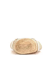 Pre-Owned Givenchy Small Voyou Basket Bag Raffia with Leather