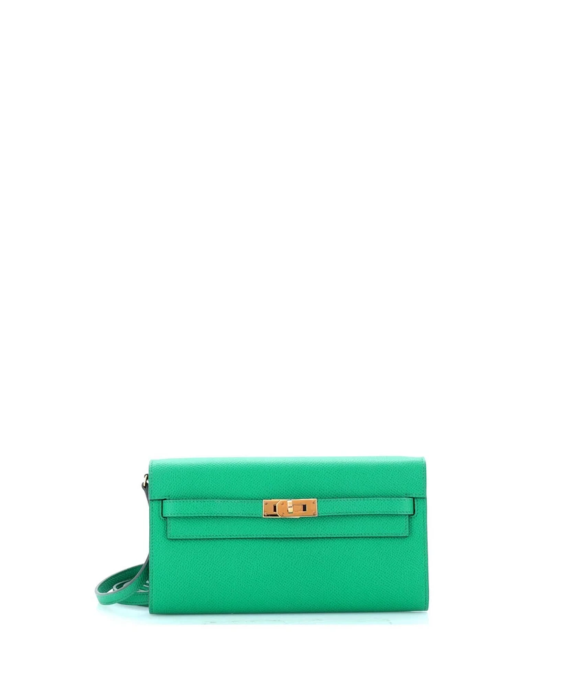 Pre-Owned HERMES Kelly To Go Wallet Verso Epsom