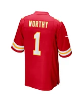 Nike Men's Xavier Worthy Red Kansas City Chiefs Super Bowl Lix Game Jersey