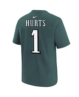 Nike Big Boys and Girls Jalen Hurts Midnight Green Philadelphia Eagles Super Bowl Lix Player Name Number T-Shirt