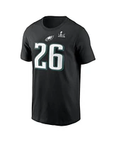 Nike Men's Saquon Barkley Black Philadelphia Eagles Super Bowl Lix Name Number T-Shirt