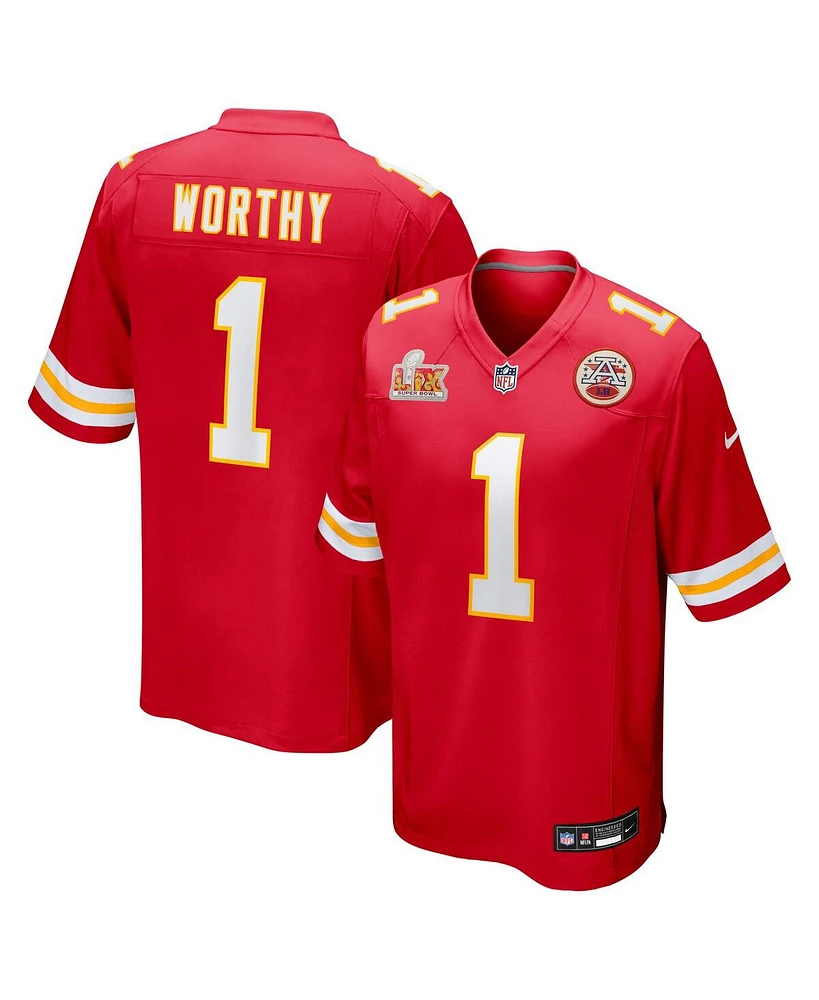 Nike Men's Xavier Worthy Red Kansas City Chiefs Super Bowl Lix Game Jersey