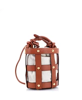 Pre-Owned Salvatore Ferragamo Small Cage Bucket Bag Leather