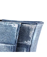 Pre-Owned Balenciaga Hourglass Chain Wallet Denim Printed Leather