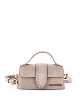 Pre-Owned Jacquemus Le Bambino Top Handle Flap Bag Suede