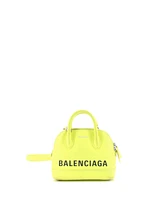 Pre-Owned Balenciaga Xxs Logo Ville Bag Leather