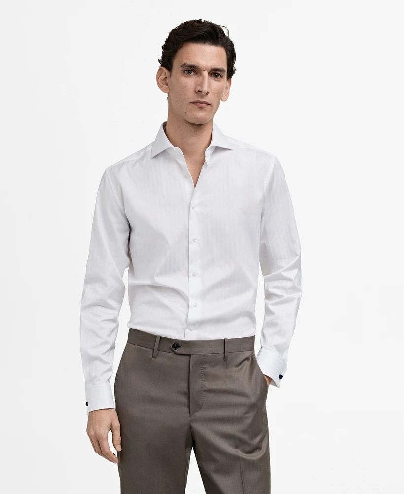 Mango Men's Eu Slim-Fit Cotton Dress Shirt