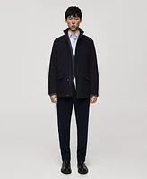 Mango Men's Quilted Wool-Blend Inner Coat